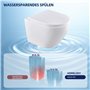 HOMELODY WC suspendu sans bord - Économise de l'eau - Nano-vernis hygiénique - 360° - Monotrou Superspin - Silencieux - Abattant