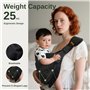 IBOPUXIU LatéRale Porte Bebe, Porte Bebe Hanche Respirante, RéGlable Et Enveloppante Pour Nouveau-néS, Echarpe De Portage Bebe P