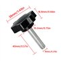 HUSABEJAIN Lot de 8 boutons de poignée M8 x 40 en forme d'étoile - Vis à tête moletée - Filetage mâle métrique - Pour support