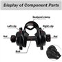 BuuyyBann Lot de 2 colliers de serrage pour tige de selle de vélo en acier carbone noir 25 mm