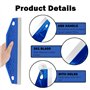 Grattoir de peinture en acier inoxydable multi-usage pour papier peint à bords droits pour peinture et réparation de papier pein
