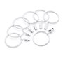 Lot de 25 anneaux de suspension blancs avec clips – Anneaux de draperie pour tringles à rideaux et cintres de douche