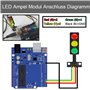 GERUI Lot de 18 modules de feux de circulation LED Creative DIY Mini Ample 3,3-5 V 8 mm Compatible avec Arduino