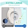 MAIYADUO 60 Protection Cuvette Toilette Jetable - Protège Cuvette WC Jetable - Housse de Siege de Toilette WC Jetable - Emballag
