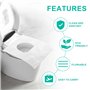 MAIYADUO 60 Protection Cuvette Toilette Jetable - Protège Cuvette WC Jetable - Housse de Siege de Toilette WC Jetable - Emballag