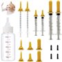 Lot de 13 Chaton biberons d'allaitement pour Animal Domestique avec seringue et biberon pour Chatons et Animaux Sauvages