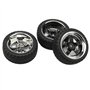 Pxyelec Lot de 4 pneus noirs à l'échelle 1/10 pour voiture de course HSP HPI