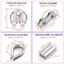 Leaum Lot de 30 tendeurs M4 - Avec tendeur en acier inoxydable M4, serre-câble métallique de 3 mm en acier inoxydable, cosse de 