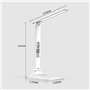 KISUFU Lampe de Bureau LED, 3 Couleurs Contrôle Tactile Portable Pliable chevet Lampe Lecture Protection des Yeux Avec Port USB 