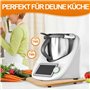 MUUKAIII Planche Coulissante pour Thermomix TM6 TM5, Planche à glisser pour Thermomix TM6 TM5, Planche à roulettes en Bois de Ba
