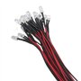 KeeYees 20Pcs 3mm DC 3-12V Diode Ampoule LED Câblé + 20Pcs Plastique 3mm LED Lumiere Panneau de Support de Montage (Bleu)