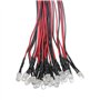 KeeYees 20Pcs 5mm DC 3-12V Diode Ampoule LED Câblé + 20Pcs Plastique 5mm LED Lumiere Panneau de Support de Montage (Bleu)