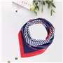 KRYMSON Écharpe nautique en 2 pièces, écharpe carrée rouge-bleu-blanc, accessoire de costume de marin nautique, convient pour le