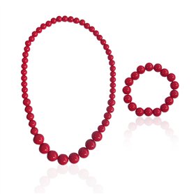 NYGGTYK 1 collier de perles avec 1 bracelet de perles