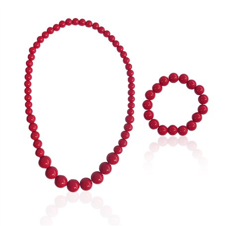 NYGGTYK 1 collier de perles avec 1 bracelet de perles