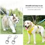 Lot de 2 boucles pivotantes en métal - Mousqueton rotatif - Porte-clés - Mousqueton en métal - Pivotant - Pour collier de chien