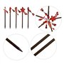 Lot de 5 épingles à cheveux rétro en bois - Épingles à cheveux rétro - Baguettes à cheveux classiques - Pompons de bijoux - Styl