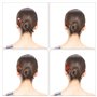 Lot de 5 épingles à cheveux rétro en bois - Épingles à cheveux rétro - Baguettes à cheveux classiques - Pompons de bijoux - Styl