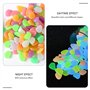 Lot de 200 pierres colorées pour aquarium - Pierres lumineuses dans le noir - Gravier de jardin - Pierres décoratives pour l'ext