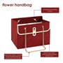 Lot de 4 sacs d'emballage floraux portables, boîtes cadeaux florales, sacs pour bouquet de fleurs, convient pour les anniversair