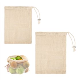 Lot de 2 sacs en maille de coton