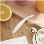 Lot de 2 éplucheurs d'orange, éplucheur en plastique, gadget de fruits, outil d'ouverture d'orange, éplucheur avec long manche, 