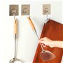 HDGSAFD Lot de 6 supports pour balai à franges - 2 crochets dorés - Porte-balai sans perforation - Clip auto-adhésif - Étagère d