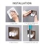 HDGSAFD Lot de 6 supports pour balai à franges - 2 crochets dorés - Porte-balai sans perforation - Clip auto-adhésif - Étagère d