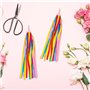 DHSBGWSX Lot de 2 serpentins de vélo pour enfants, pompons de poignée de vélo, accessoires de poignée, décoration de ruban color