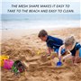 Lot de 4 sacs en maille avec cordon de serrage - Sacs de rangement pour jouets de plage - Sacs de rangement pour vêtements - Sac