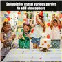 Lot de 4 paquets de confettis, confettis étoiles et lune, confettis pailletés, paillettes dorées et argentées, accessoires de fê