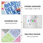 Lot de 12 feuilles d'autocollants en forme de lettres de l'alphabet avec grandes lettres, autocollants imperméables et colorés