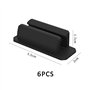 ZBHDEYG Lot de 6 clips pour stylo noirs - Anneau de stylo autocollant en silicone élastique - Porte-stylo autocollant - Clip mul