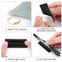 ZBHDEYG Lot de 6 clips pour stylo noirs - Anneau de stylo autocollant en silicone élastique - Porte-stylo autocollant - Clip mul