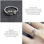 DHSBGWSX 1 bague en forme de lettre K - Bague de réglage ouverte - Bijou de doigt - Bague de cheville - Bijou pour fille (argent