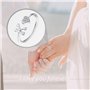 DHSBGWSX 1 bague en forme de lettre K - Bague de réglage ouverte - Bijou de doigt - Bague de cheville - Bijou pour fille (argent