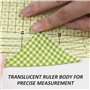 Lot de 2 règles de couture - 40 aiguilles de positionnement - Accessoire de couture - Règle de repassage manuelle - Outil compac