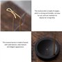 Brûleur d'Encens en Bois avec 2 Bâtons - Porte-Encens Rond pour Usage Domestique