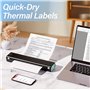 5 Rouleaux Papier Thermique à Séchage Rapide A4 pour Imprimante Portable A4, Papier Thermique Blanc, Papier Thermique A4 pour Ph