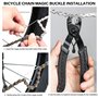 Sprifityy Jeu d’Outils chaîne vélo,Pince de Verrouillage de chaîne de vélo, pour Outils de chaîne de vélo à 6-12 Compartiments, 