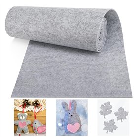 Pavlleen Rouleau de Feutre 30 cm x 300 cm x 3 mm Polyester Feutrine Tissu pour DIY
