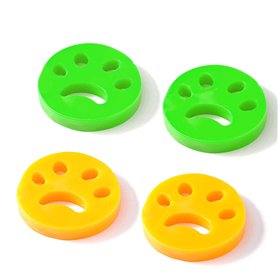 Lot de 4 attrape-poils en silicone pour enlever les poils des animaux domestiques dans le sèche-linge et la machine à laver