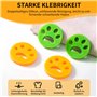 Lot de 4 attrape-poils en silicone pour enlever les poils des animaux domestiques dans le sèche-linge et la machine à laver