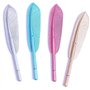 10 pièces Stylos Fantaisie Forme de Plume Stylos à Bille à Encre Liquide à Séchage Rapide Stylo Plume en Plastique pour Fille et