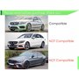 GSRECY Grille de pare-chocs avant compatible avec Mercedes Classe C W205 C180 C200 C260 2015-2018, Noir