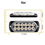 KYYET 4pcs 12-24v 12 LED Montage en surface Avertissement de danger d'urgence Clignotant Barre lumineuse stroboscopique pour véh