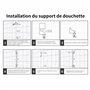 MORADO Barre de Douche avec Support de pommeau de Douche réglable en Acier Inoxydable 70cm,Chromé