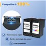 Palmtee PG-510 CL-511 Remanufacturé pour Cartouche Canon 510XL 511XL Remplacement pour Cartouche Encre Canon MP250 pour Canon MP