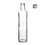 gouveo Lot de 12 bouteilles en verre 500 ml Dorica transparent avec bouchon à vis argenté - bouteille vide 0,5 l à remplir - bou