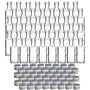 gouveo set de 48 bouteilles en verre 20 ml Dorica avec bouchon à vis argent - mini bouteille 0